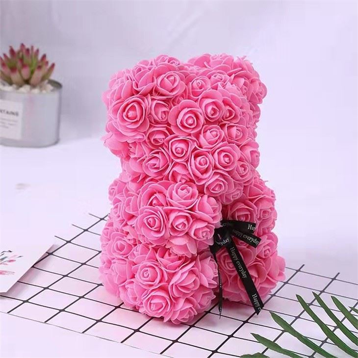 fake flower bear